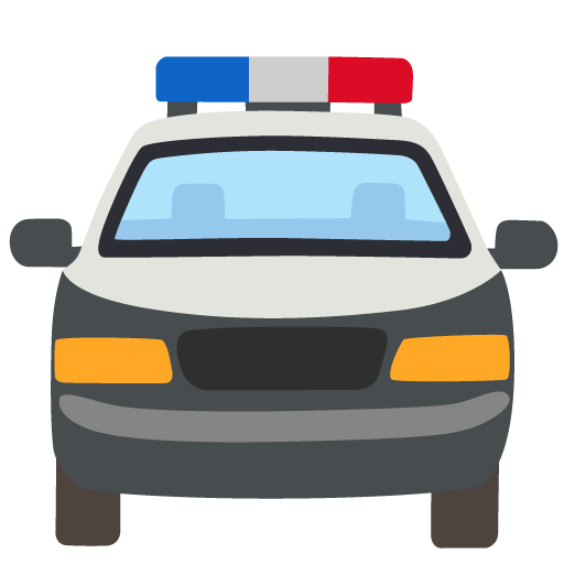 Google design of the oncoming police car emoji verson:Noto Color Emoji 15.0