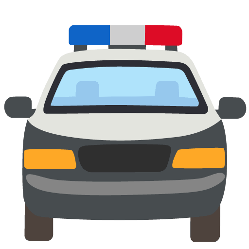 Google design of the oncoming police car emoji verson:Noto Color Emoji 15.0