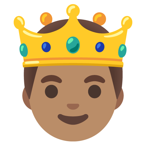 Google design of the prince: medium skin tone emoji verson:Noto Color Emoji 15.0