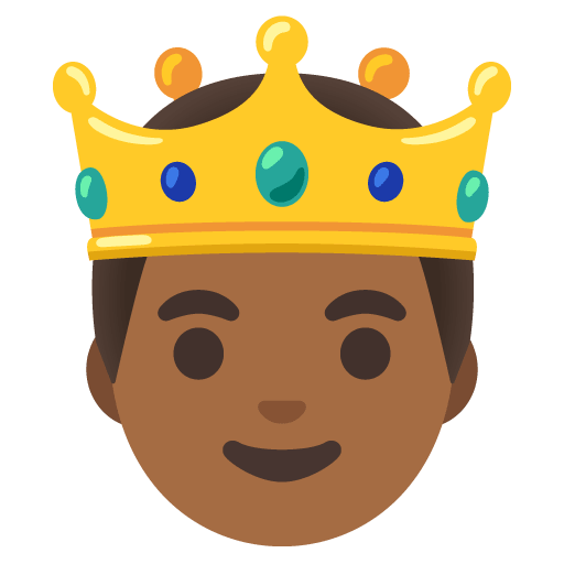 Google design of the prince: medium-dark skin tone emoji verson:Noto Color Emoji 15.0