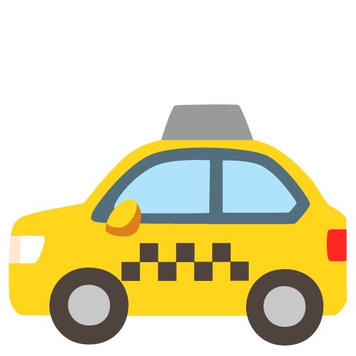 Google design of the taxi emoji verson:Noto Color Emoji 15.0