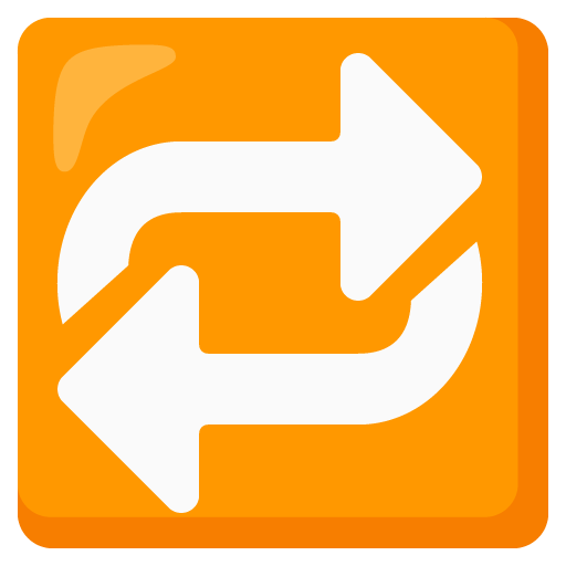 Google design of the repeat button emoji verson:Noto Color Emoji 15.0