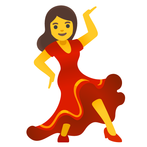 Google design of the woman dancing emoji verson:Noto Color Emoji 15.0