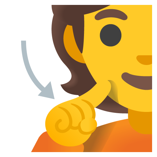 Google design of the deaf person emoji verson:Noto Color Emoji 15.1