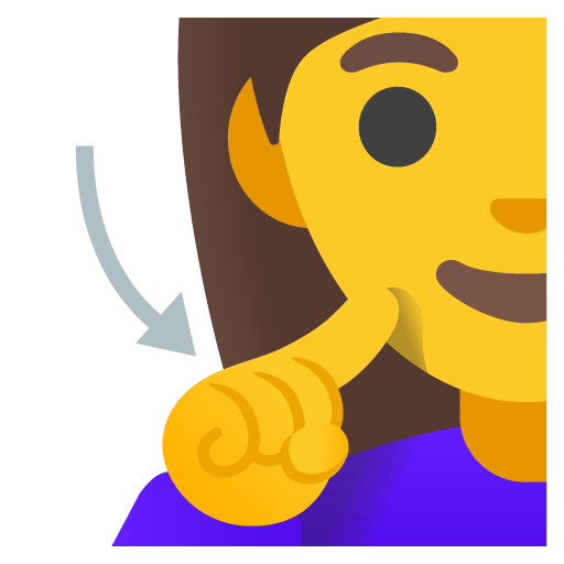Google design of the deaf woman emoji verson:Noto Color Emoji 15.1