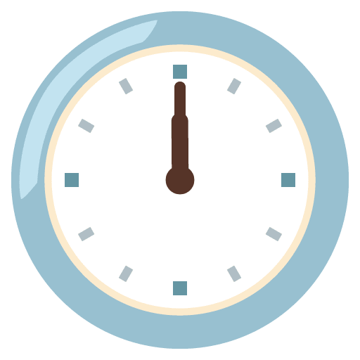 Google design of the twelve o’clock emoji verson:Noto Color Emoji 15.1