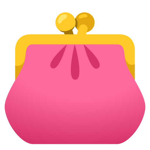 Google design of the purse emoji verson:Noto Color Emoji 15.1
