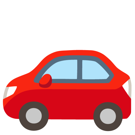 Google design of the automobile emoji verson:Noto Color Emoji 15.0