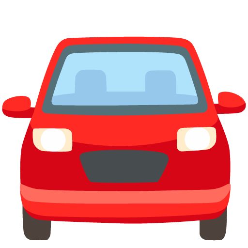 Google design of the oncoming automobile emoji verson:Noto Color Emoji 15.0