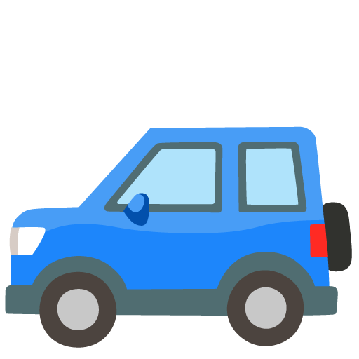 Google design of the sport utility vehicle emoji verson:Noto Color Emoji 15.0