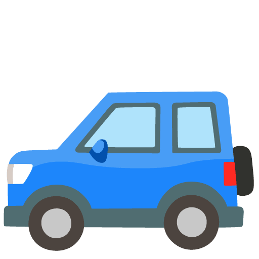 Google design of the sport utility vehicle emoji verson:Noto Color Emoji 15.0