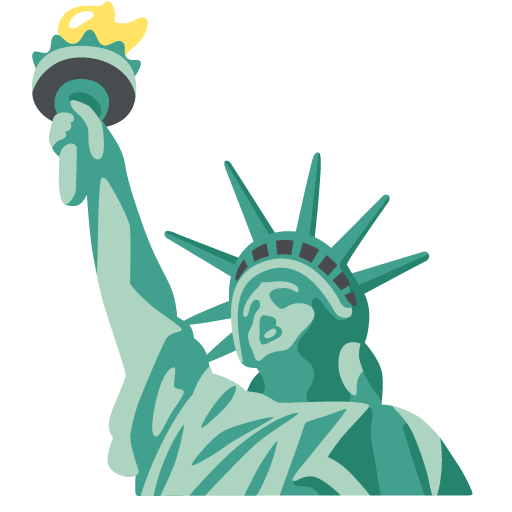 Google design of the Statue of Liberty emoji verson:Noto Color Emoji 15.0