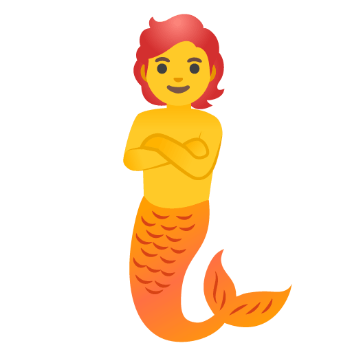 Google design of the merperson emoji verson:Noto Color Emoji 15.0