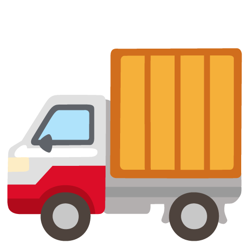 Google design of the delivery truck emoji verson:Noto Color Emoji 15.0