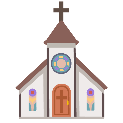 Google design of the church emoji verson:Noto Color Emoji 15.0