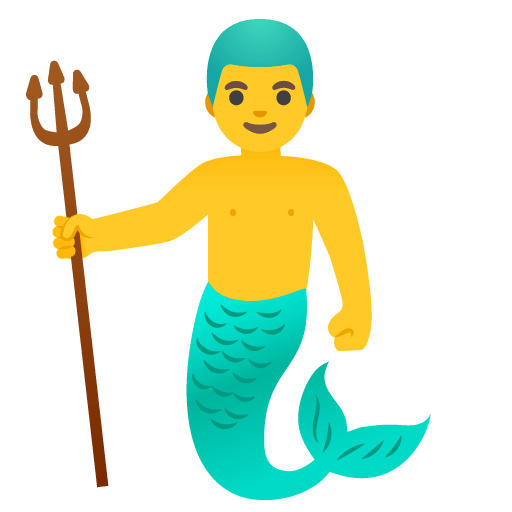 Google design of the merman emoji verson:Noto Color Emoji 15.0