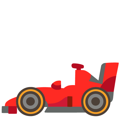 Google design of the racing car emoji verson:Noto Color Emoji 15.0