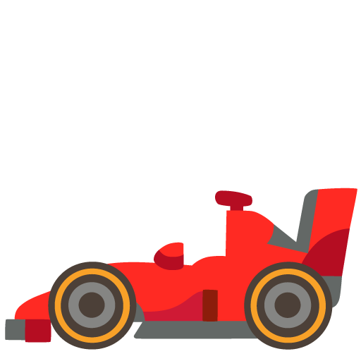 Google design of the racing car emoji verson:Noto Color Emoji 15.0