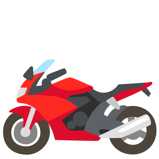 Google design of the motorcycle emoji verson:Noto Color Emoji 15.0