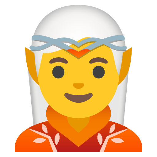 Google design of the elf emoji verson:Noto Color Emoji 15.0