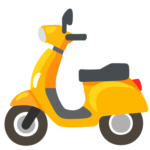 Google design of the motor scooter emoji verson:Noto Color Emoji 15.0