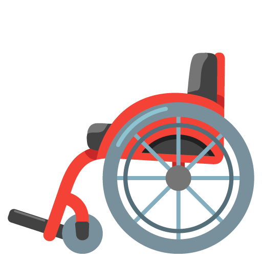 Google design of the manual wheelchair emoji verson:Noto Color Emoji 15.0