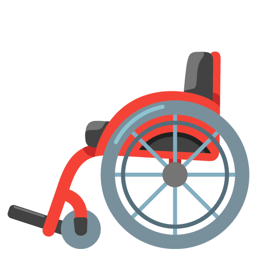 Google Google design of the manual wheelchair emoji verson:Noto Color Emoji 15.0