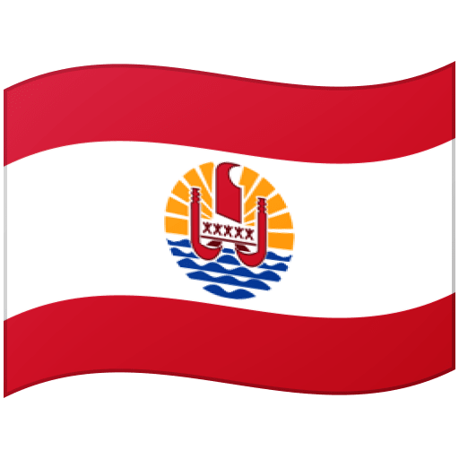 Google design of the flag: French Polynesia emoji verson:Noto Color Emoji 15.0