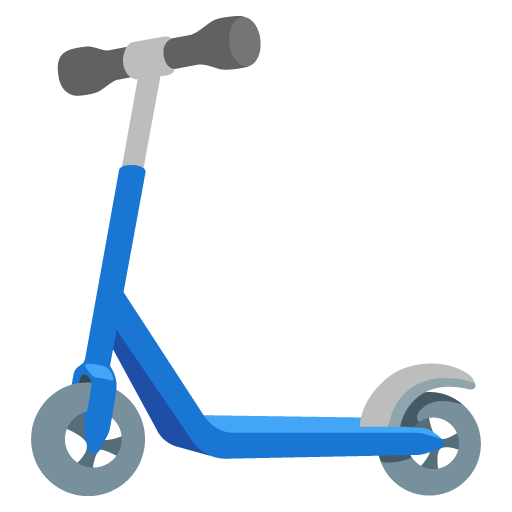 Google design of the kick scooter emoji verson:Noto Color Emoji 15.0