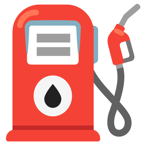 Google design of the fuel pump emoji verson:Noto Color Emoji 15.0
