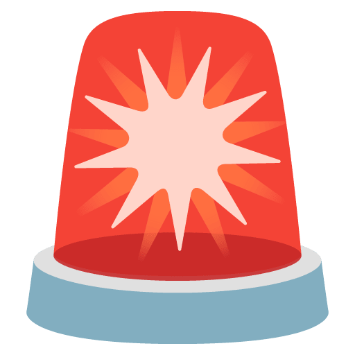 Google design of the police car light emoji verson:Noto Color Emoji 15.0