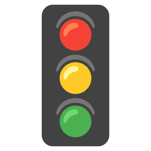 Google design of the vertical traffic light emoji verson:Noto Color Emoji 15.0