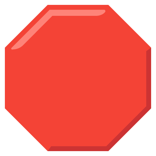 Google design of the stop sign emoji verson:Noto Color Emoji 15.0