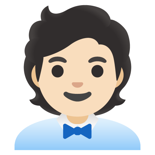 Google design of the office worker: light skin tone emoji verson:Noto Color Emoji 15.0