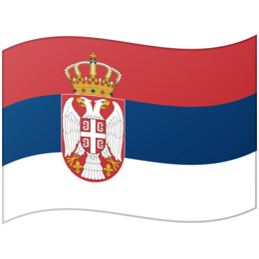 Google design of the flag: Serbia emoji verson:Noto Color Emoji 15.0