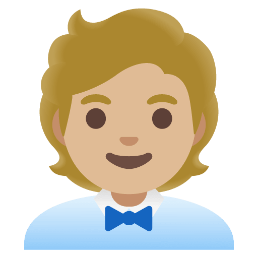 Google design of the office worker: medium-light skin tone emoji verson:Noto Color Emoji 15.0