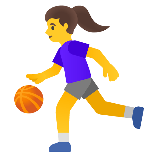 Google design of the woman bouncing ball emoji verson:Noto Color Emoji 15.0