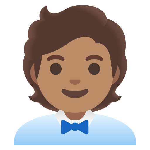 Google design of the office worker: medium skin tone emoji verson:Noto Color Emoji 15.0