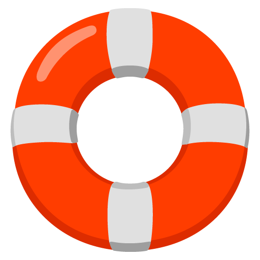 Google design of the ring buoy emoji verson:Noto Color Emoji 15.0
