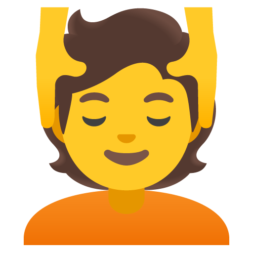 Google design of the person getting massage emoji verson:Noto Color Emoji 15.0
