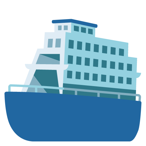Google design of the ferry emoji verson:Noto Color Emoji 15.0
