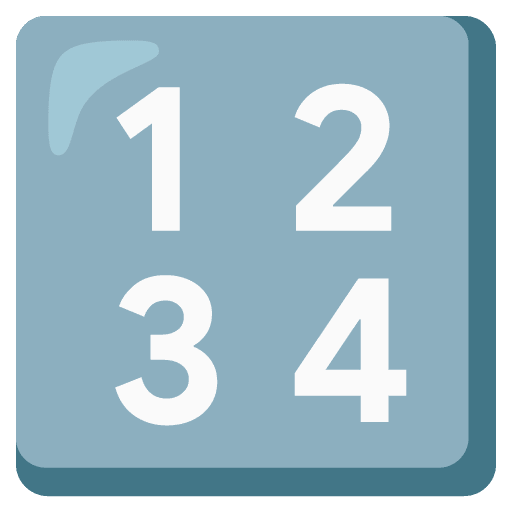 Google design of the input numbers emoji verson:Noto Color Emoji 15.0