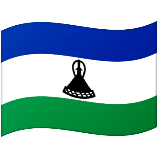 Google design of the flag: Lesotho emoji verson:Noto Color Emoji 15.0