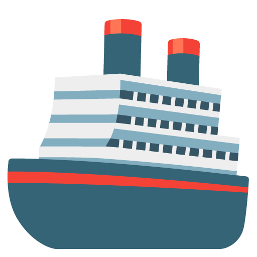 Google design of the ship emoji verson:Noto Color Emoji 15.0