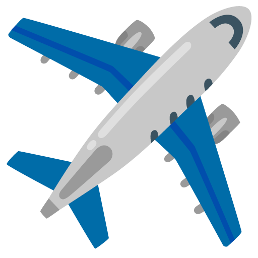 Google design of the airplane emoji verson:Noto Color Emoji 15.0