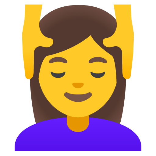Google design of the woman getting massage emoji verson:Noto Color Emoji 15.0
