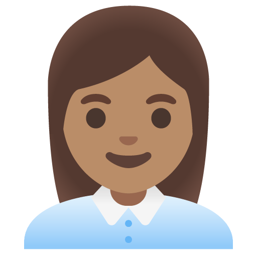 Google design of the woman office worker: medium skin tone emoji verson:Noto Color Emoji 15.0
