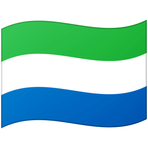 Google design of the flag: Sierra Leone emoji verson:Noto Color Emoji 15.0
