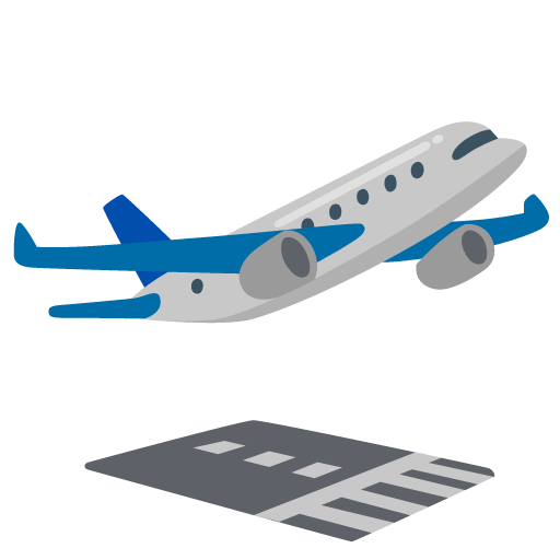 Google design of the airplane departure emoji verson:Noto Color Emoji 15.0