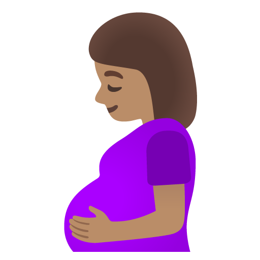 Google design of the pregnant woman: medium skin tone emoji verson:Noto Color Emoji 15.0